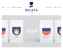 Tablet Screenshot of delucacoffee.com